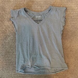 LOFT Black and White Striped T-Shirt